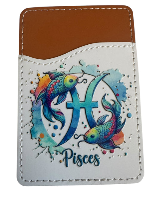 Zodiac Stick-On Phone Wallet - Pisces