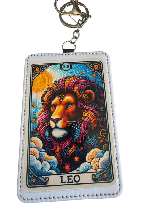 Zodiac Card Holder Keychain Wallet - Leo