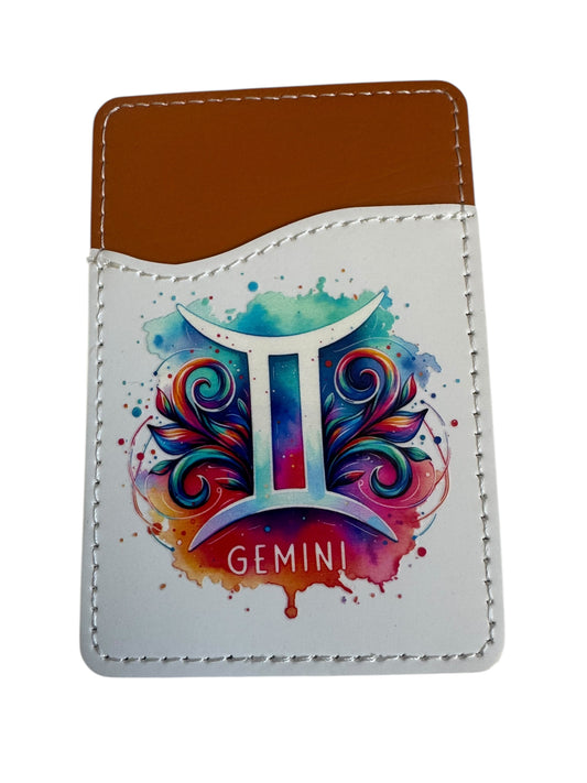 Zodiac Stick-On Phone Wallet - Gemini