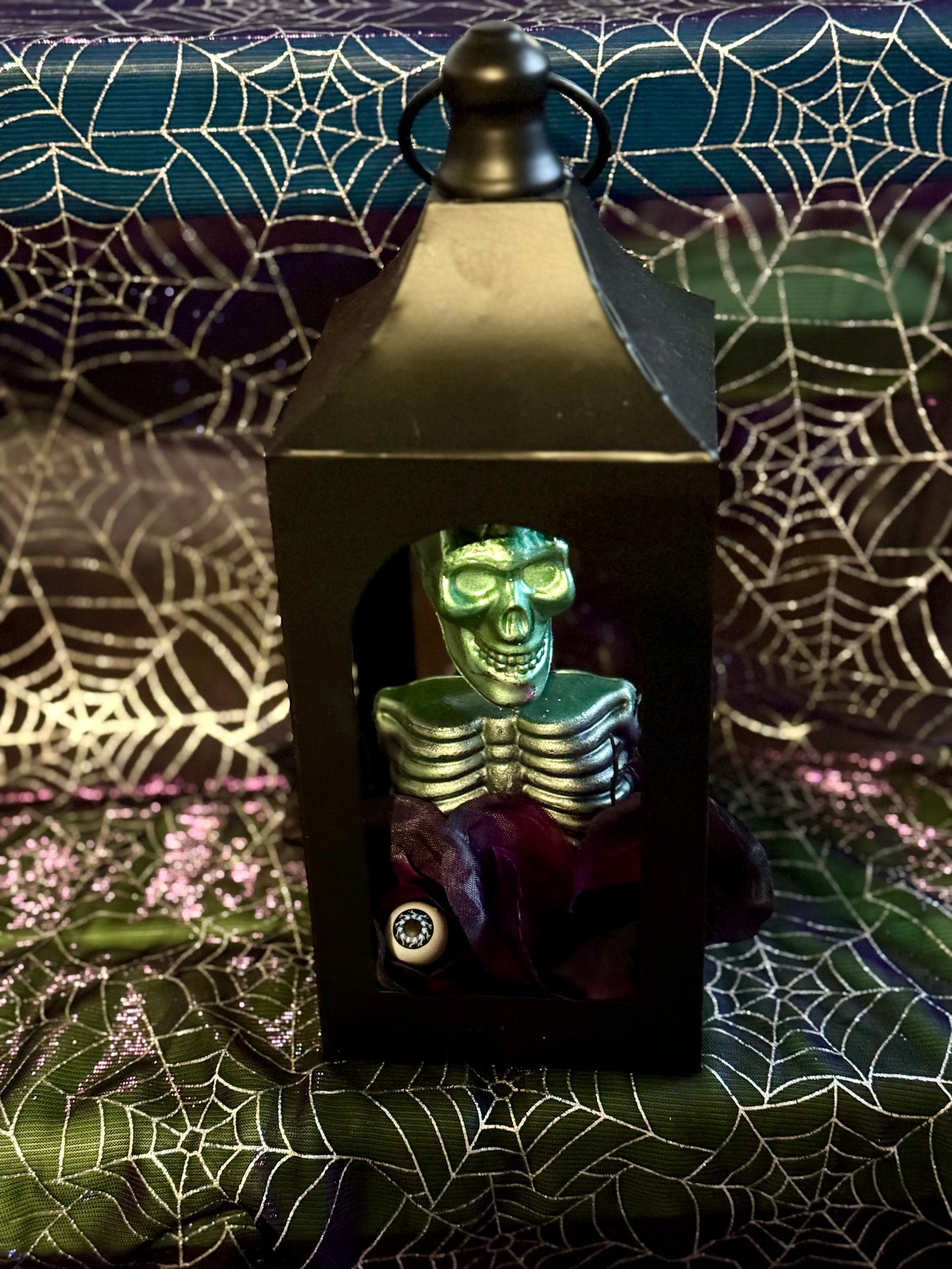 Green and Purple Skeleton Lantern