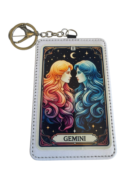 Zodiac Card Holder Keychain Wallet - Gemini