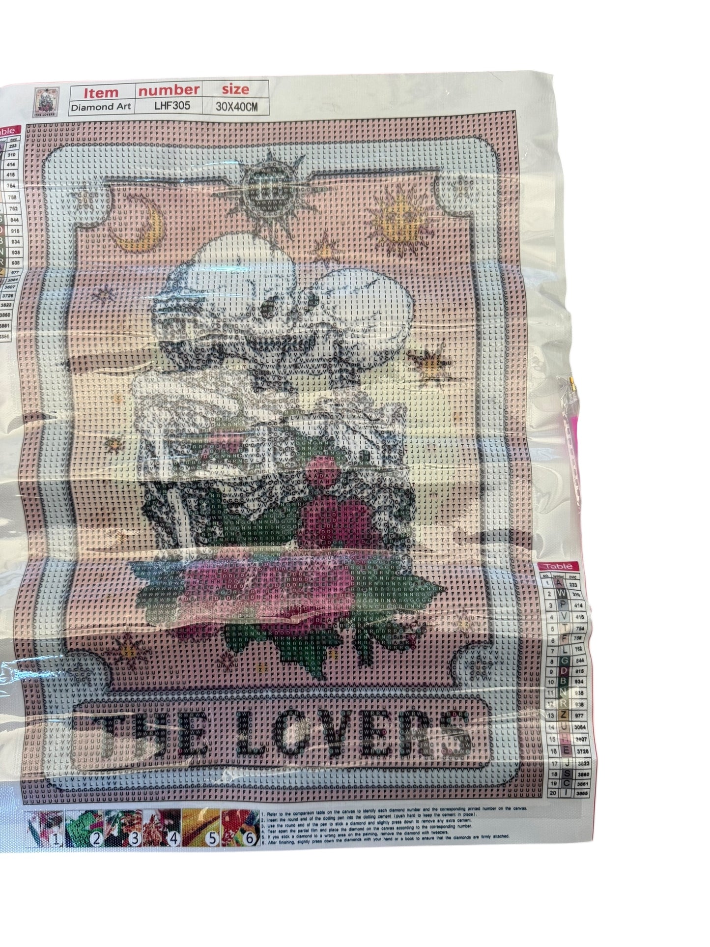 The Lovers - Tarot / Loteria Style Diamond Painting