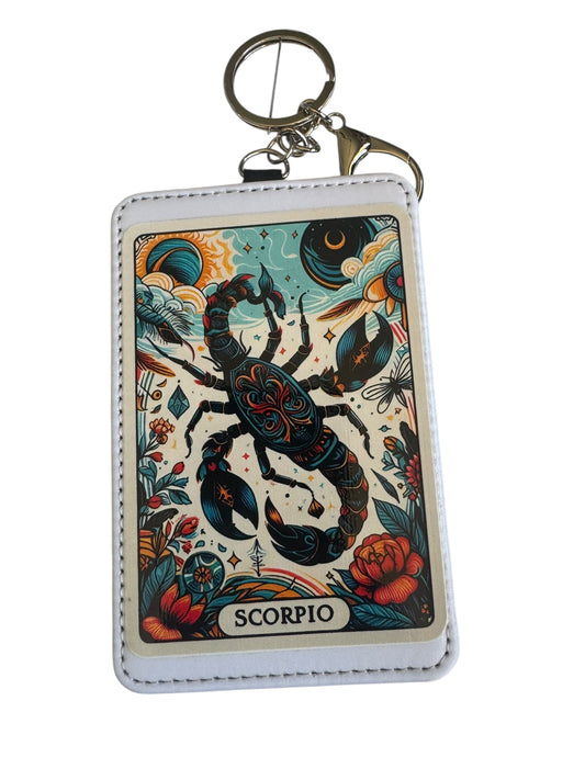 Zodiac Card Holder Keychain Wallet - Scorpio