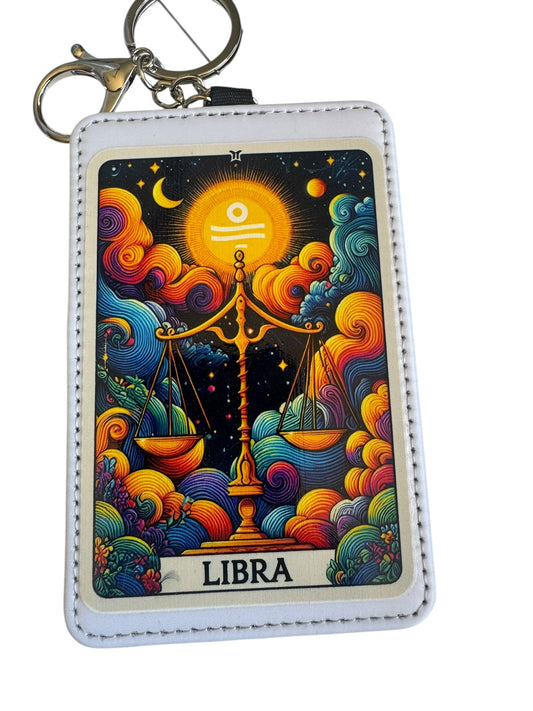 Zodiac Card Holder Keychain Wallet - Libra