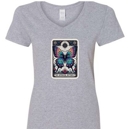 Tarot / Loteria Style T-shirt : The Antisocial Butterfly