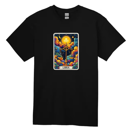 Zodiac Tarot  Style T-shirt : Libra