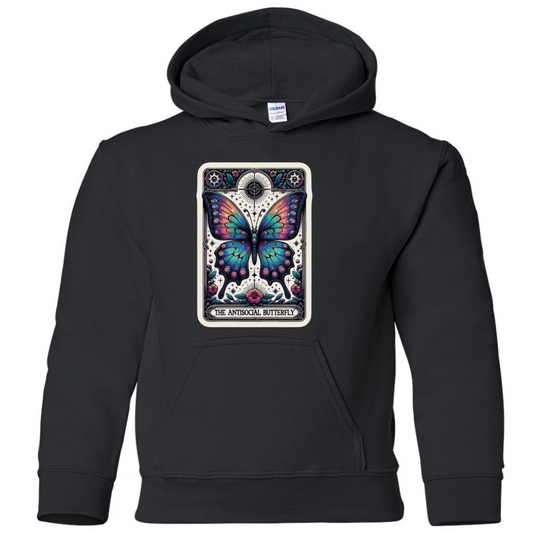 Tarot / Loteria Style Hoodie : The Antisocial Butterfly