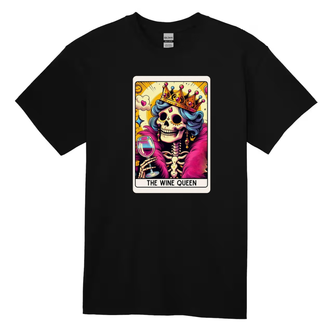 Tarot / Loteria Style T-shirt : The Wine Queen