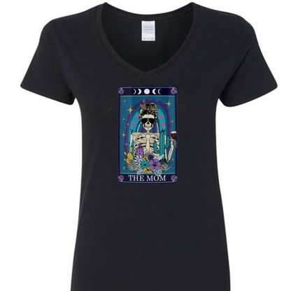 Tarot / Loteria Style T-shirt : The Mom (blue)