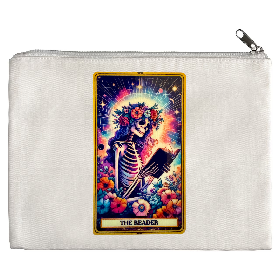 Tarot / Loteria Style Makeup Bag: The Reader (v2)