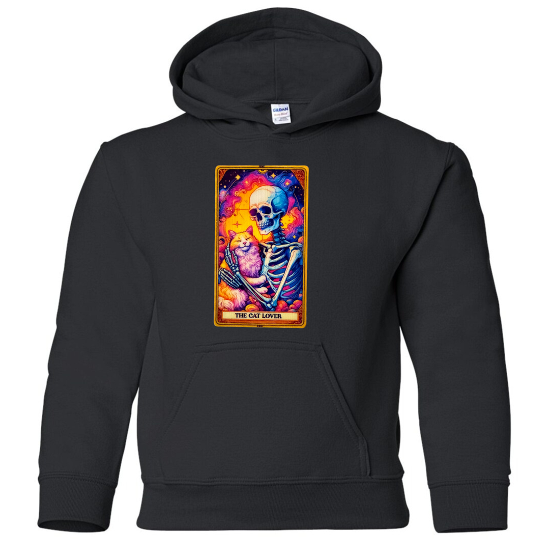 Tarot / Loteria Style Hoodie : The Cat Lover