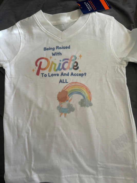 Raised with Pride Rainbow Kids Tee