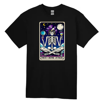 Tarot / Loteria Style T-shirt : True Crime Junkie