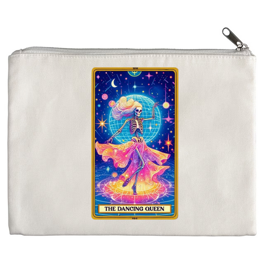 Tarot / Loteria Style Makeup Bag: The Dancing Queen (v1)