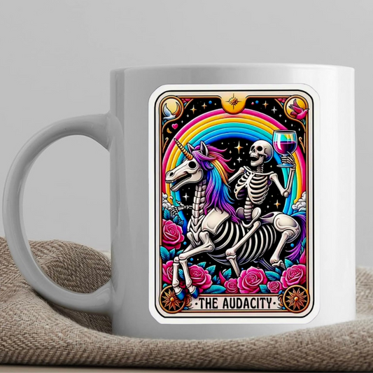 Tarot / Loteria Style Coffee Mug: The Audacity