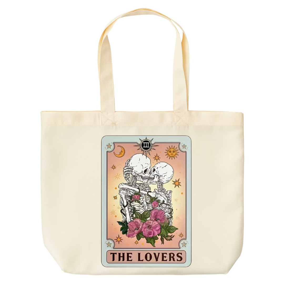 Tarot / Loteria Style Tote Bag : The Lovers