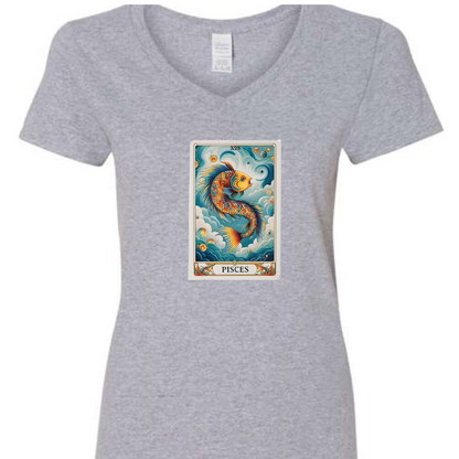 Zodiac Tarot  Style T-shirt : Pisces