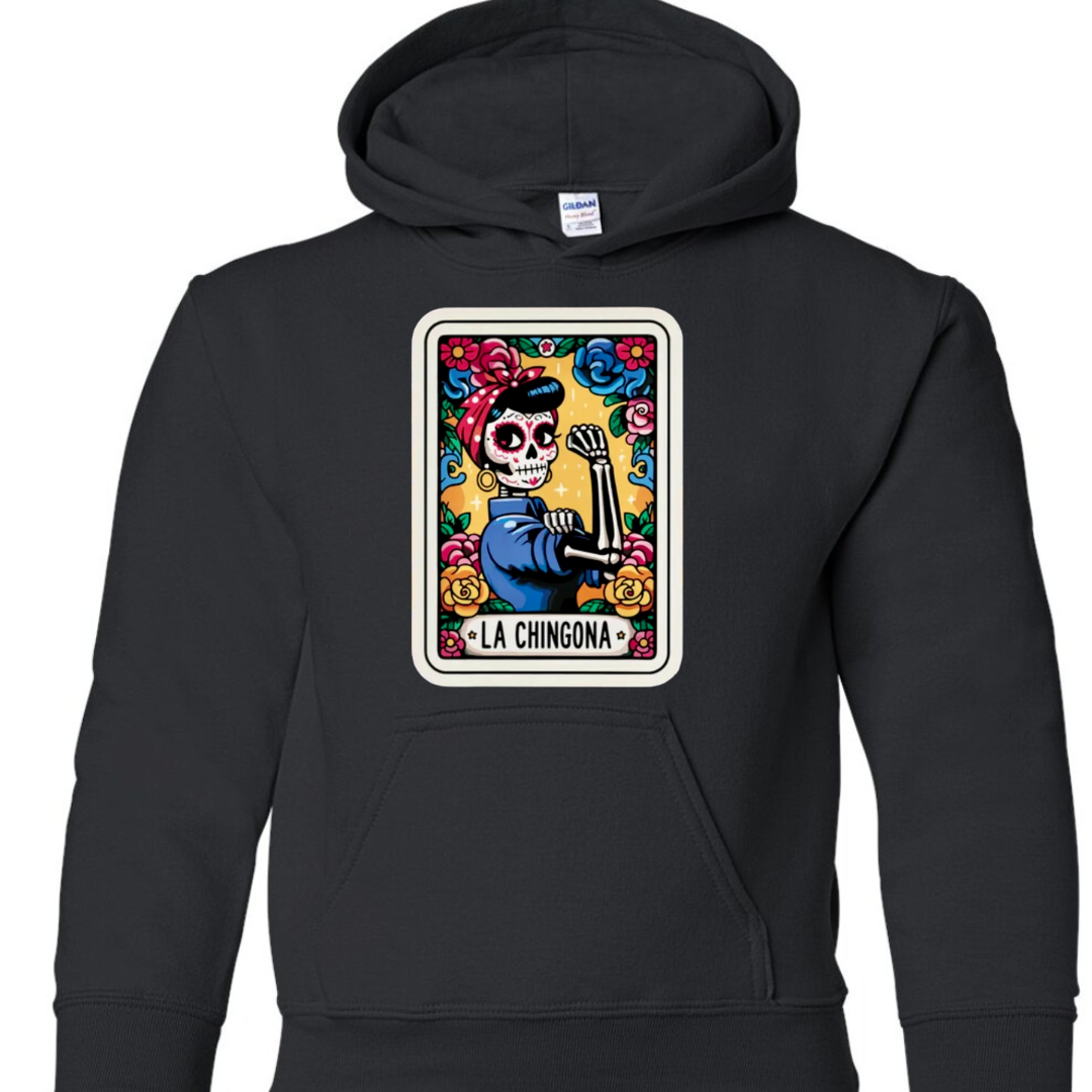 Tarot / Loteria Style Hoodie : La Chingona (v2)