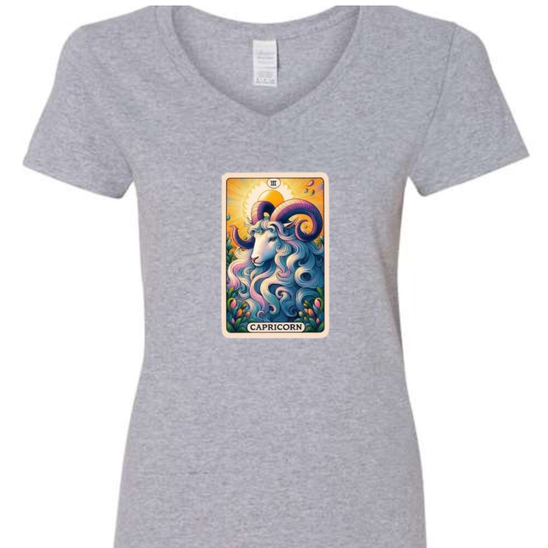 Zodiac Tarot  Style T-shirt : Capricorn