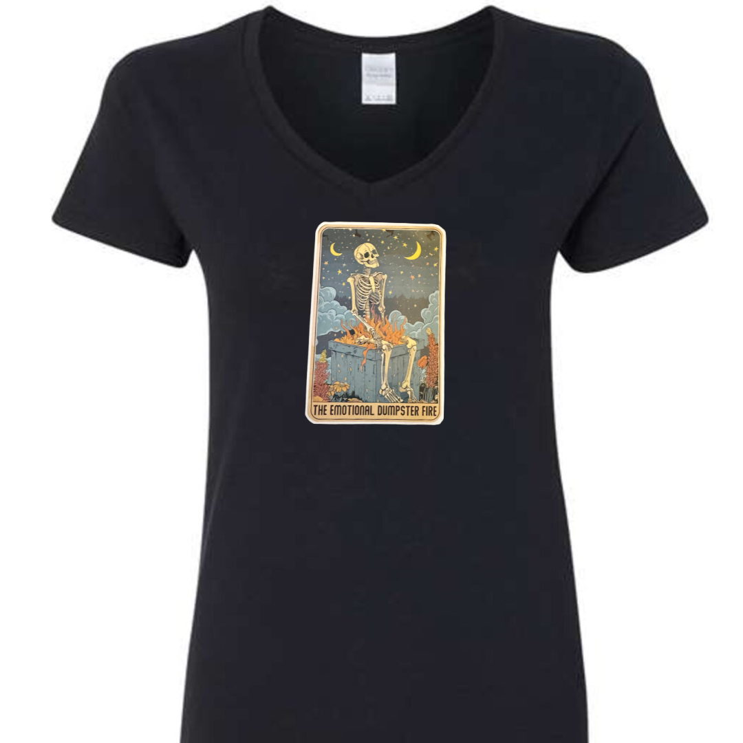 Tarot / Loteria Style T-shirt : The Emotional Dumpster Fire