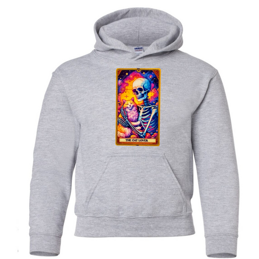 Tarot / Loteria Style Hoodie : The Cat Lover