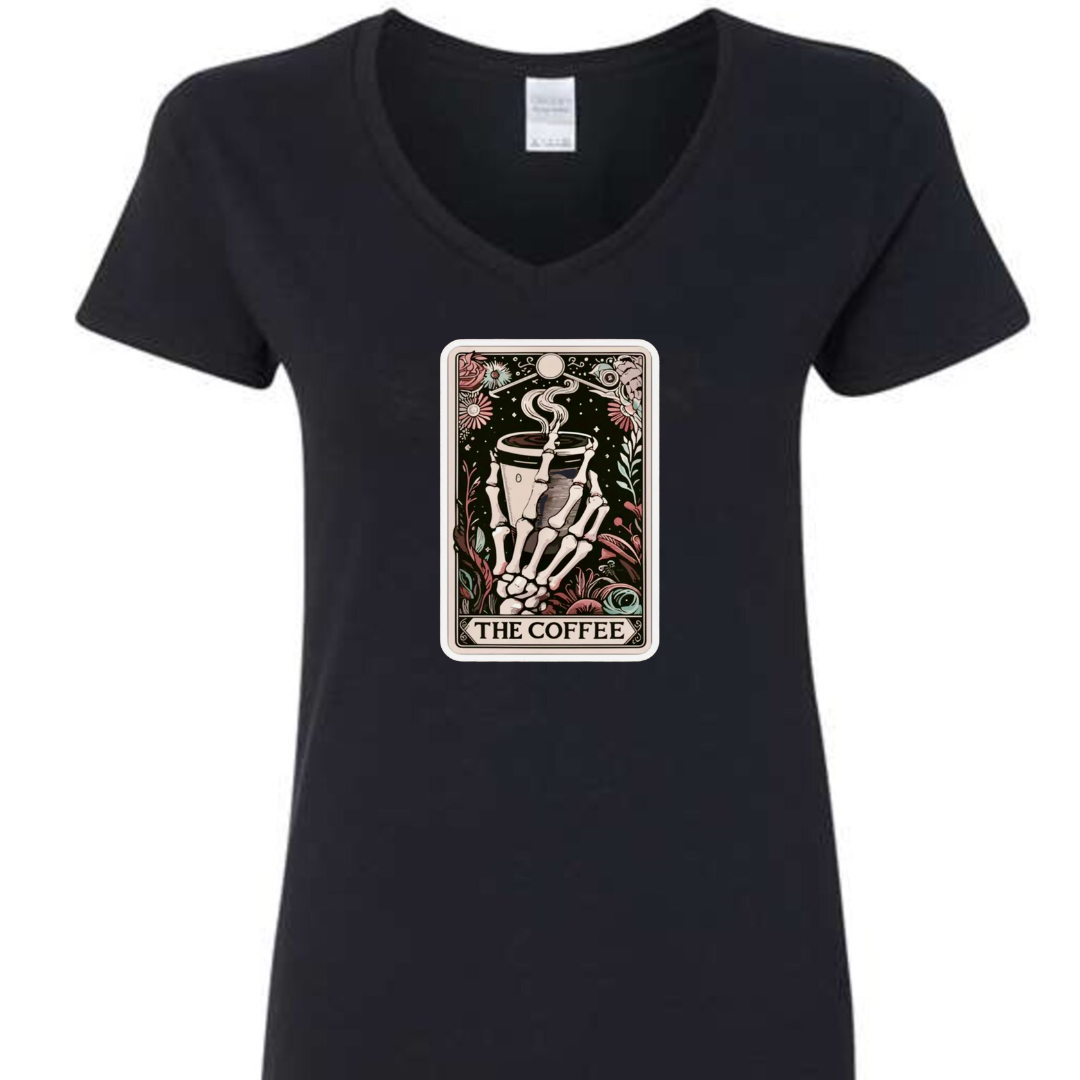 Tarot / Loteria Style T-shirt : The Coffee