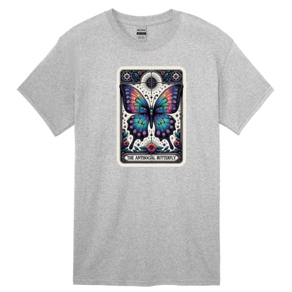 Tarot / Loteria Style T-shirt : The Antisocial Butterfly