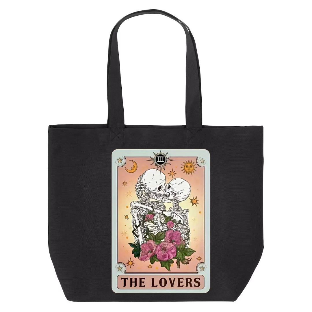 Tarot / Loteria Style Tote Bag : The Lovers