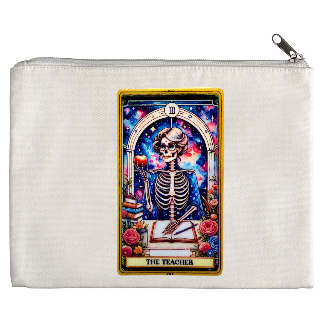 Tarot / Loteria Style Makeup Bag: The Teacher (v3)