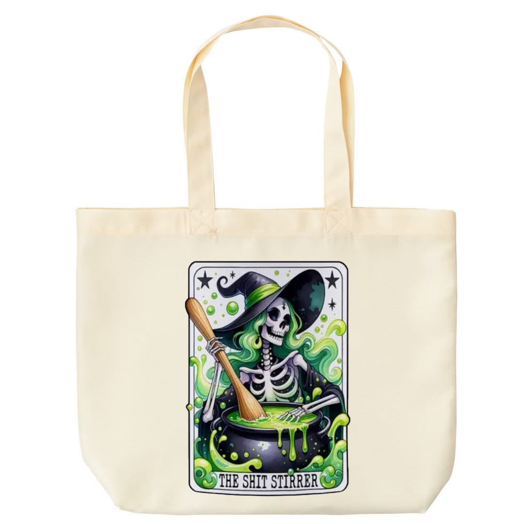 Tarot / Loteria Style Tote Bag : The Shit Stirrer