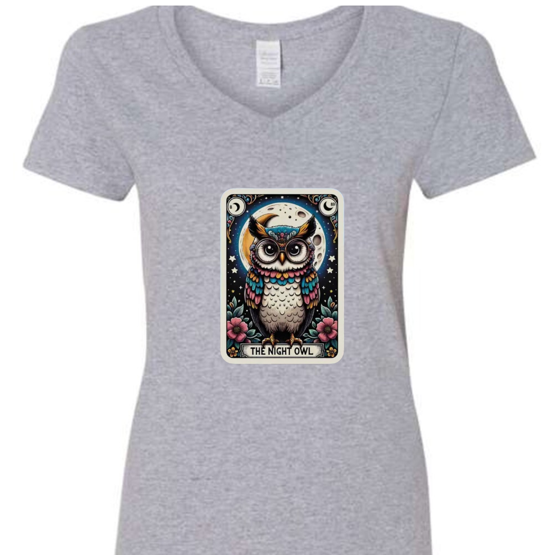 Tarot / Loteria Style T-shirt : The Night Owl