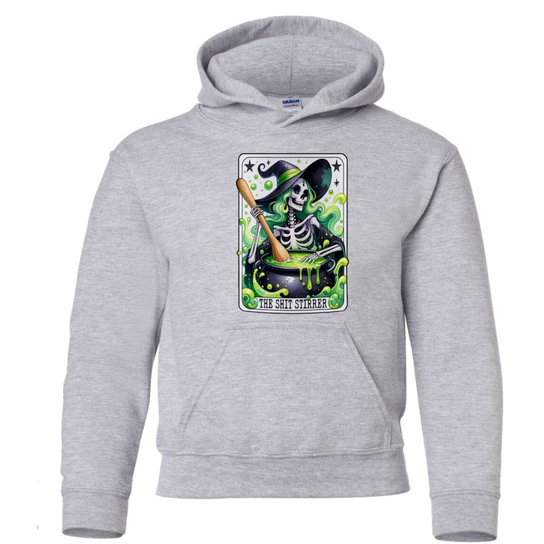 Tarot / Loteria Style Hoodie : The Shit Stirrer