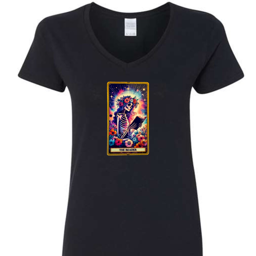 Tarot / Loteria Style T-shirt : The Reader (v2)