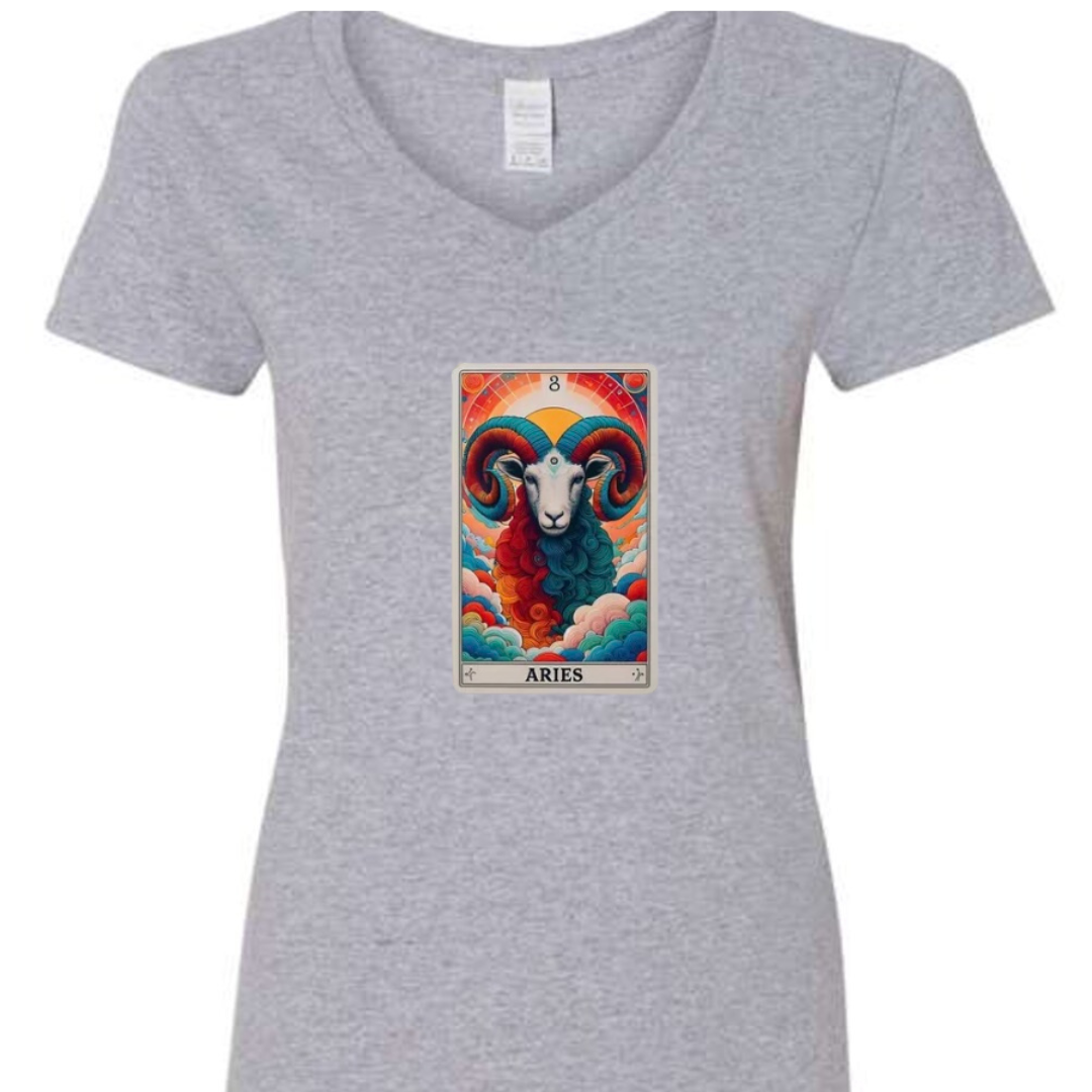 Zodiac Tarot  Style T-shirt : Aries