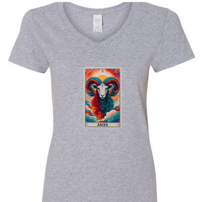 Zodiac Tarot  Style T-shirt : Aries