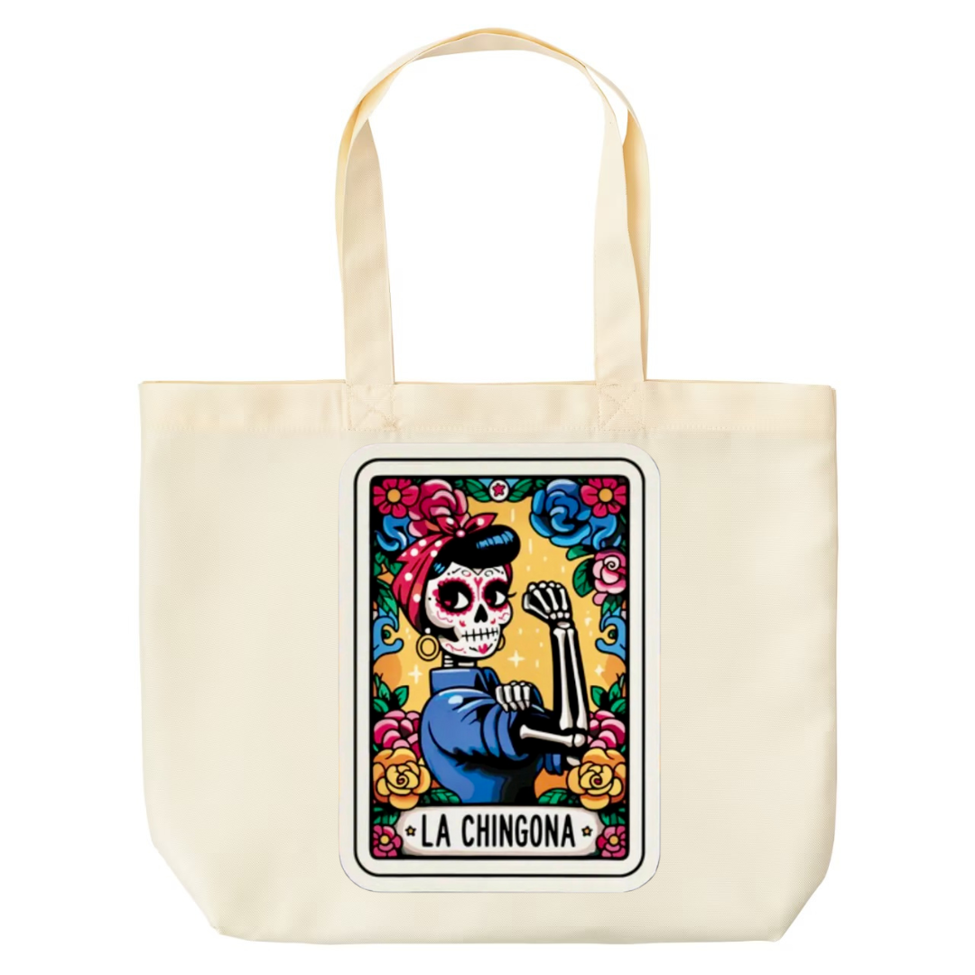 Tarot / Loteria Style Tote Bag : La Chingona (Style 2)