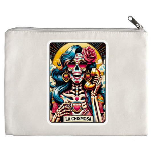 Tarot / Loteria Style Makeup Bag: La Chismosa