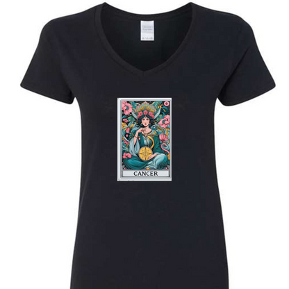 Zodiac Tarot  Style T-shirt : Cancer