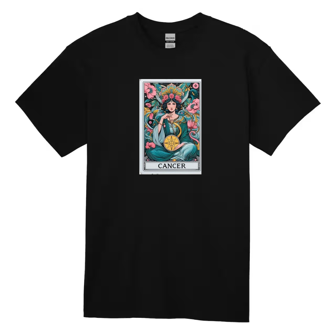 Zodiac Tarot  Style T-shirt : Cancer