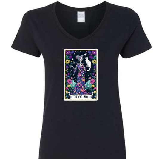 Tarot / Loteria Style T-shirt : The Cat Lady