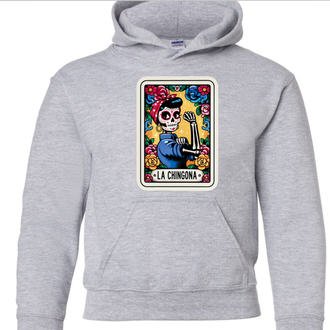 Tarot / Loteria Style Hoodie : La Chingona (v2)