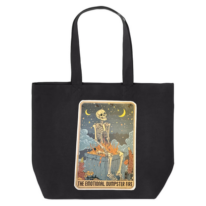 Tarot / Loteria Style Tote Bag : The Emotional Dumpster Fire