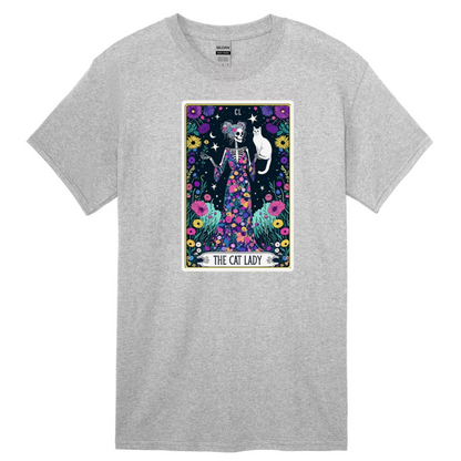 Tarot / Loteria Style T-shirt : The Cat Lady