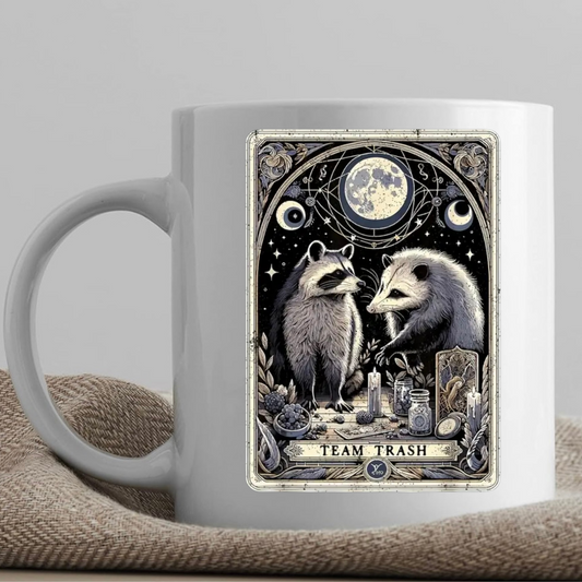 Tarot / Loteria Style Coffee Mug: Team Trash