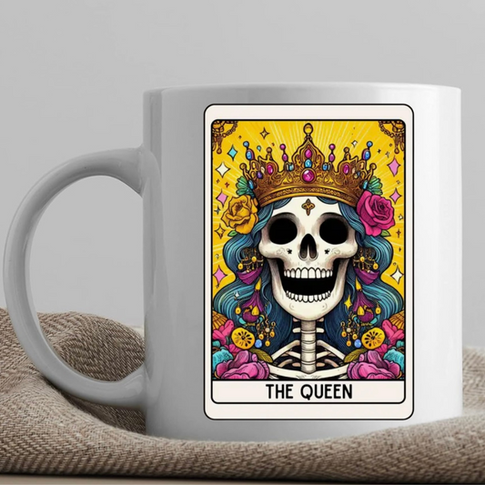 Tarot / Loteria Style Coffee Mug: The Queen