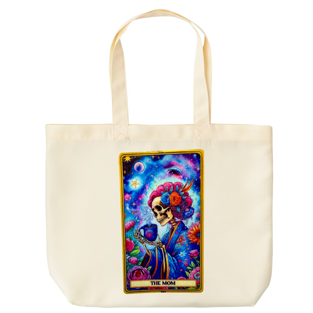 Tarot / Loteria Style Tote Bag : The Mom (coffee)