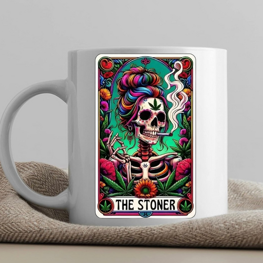 Tarot / Loteria Style Coffee Mug: The Stoner