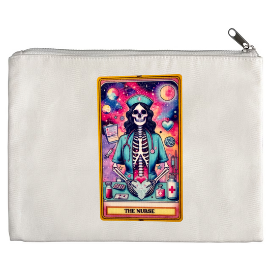 Tarot / Loteria Style Makeup Bag: The Nurse (v2)