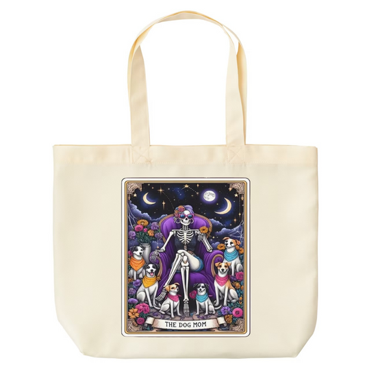 Tarot / Loteria Style Tote Bag : The Dog Mom