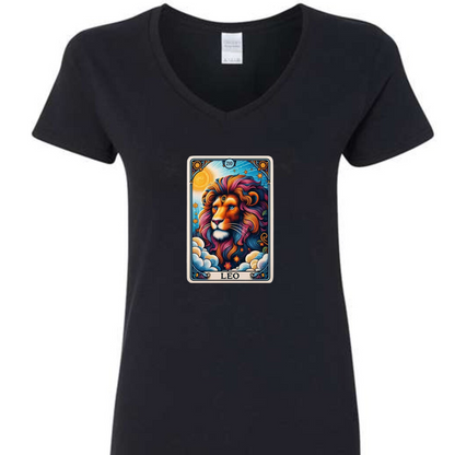 Zodiac Tarot  Style T-shirt : Leo